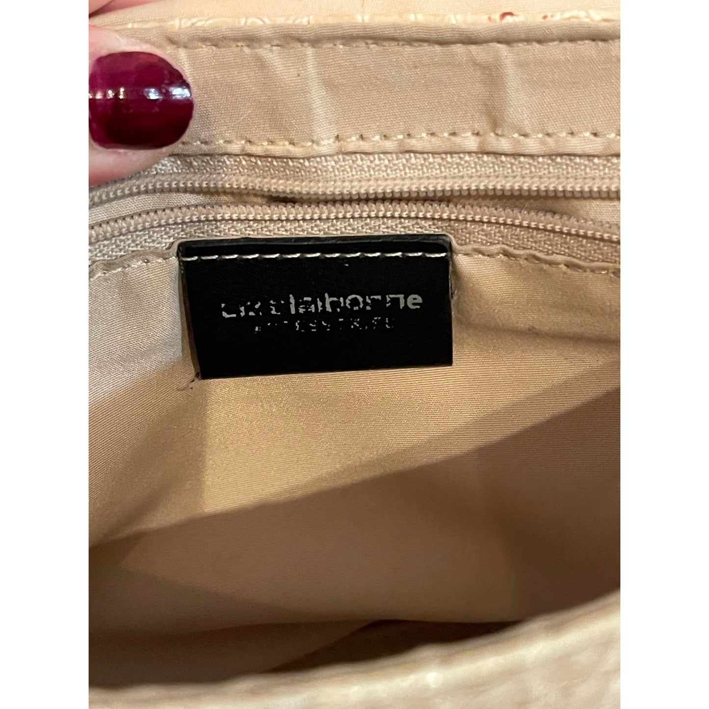 Liz Claiborne Small Off-White Faux Crocodile Skin Shoulder Purse Y2K