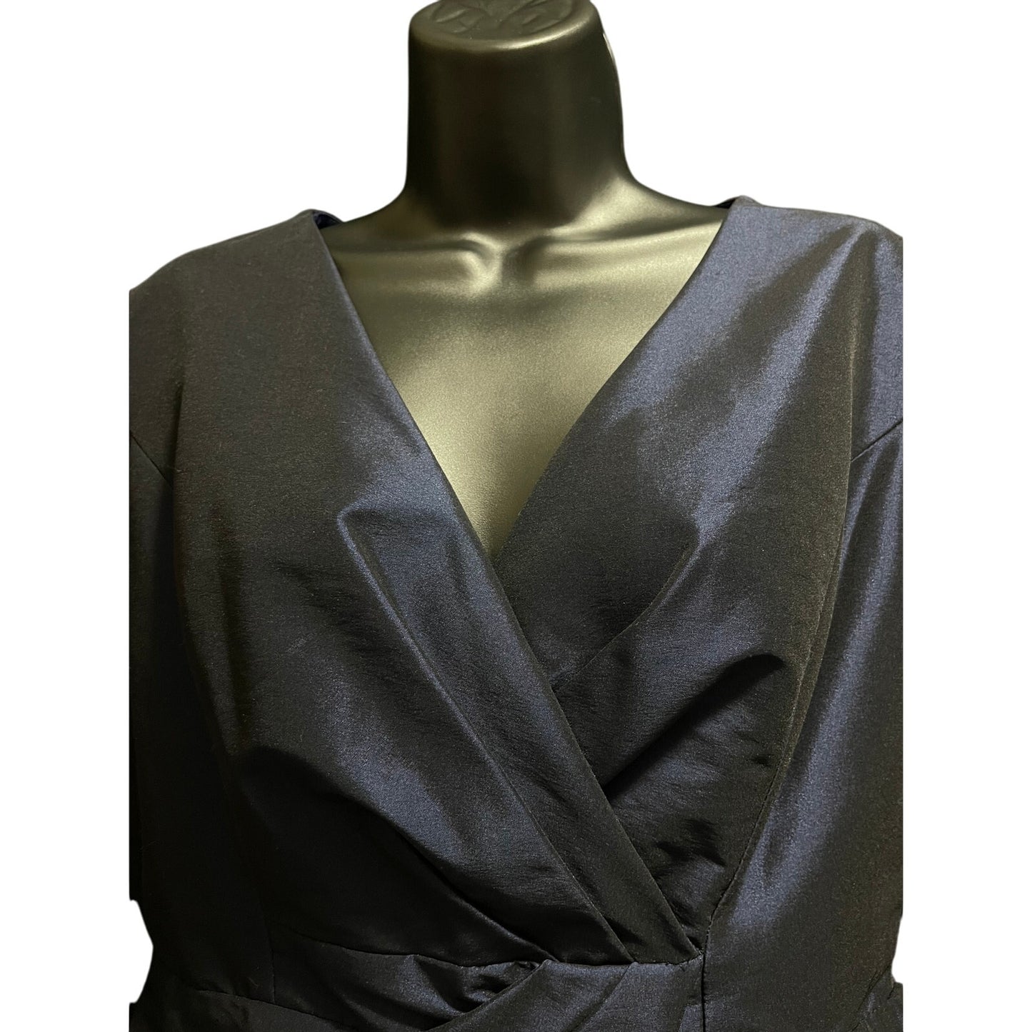 Evan Picone Sapphire Blue Peplum Cocktail Dress Size 6
