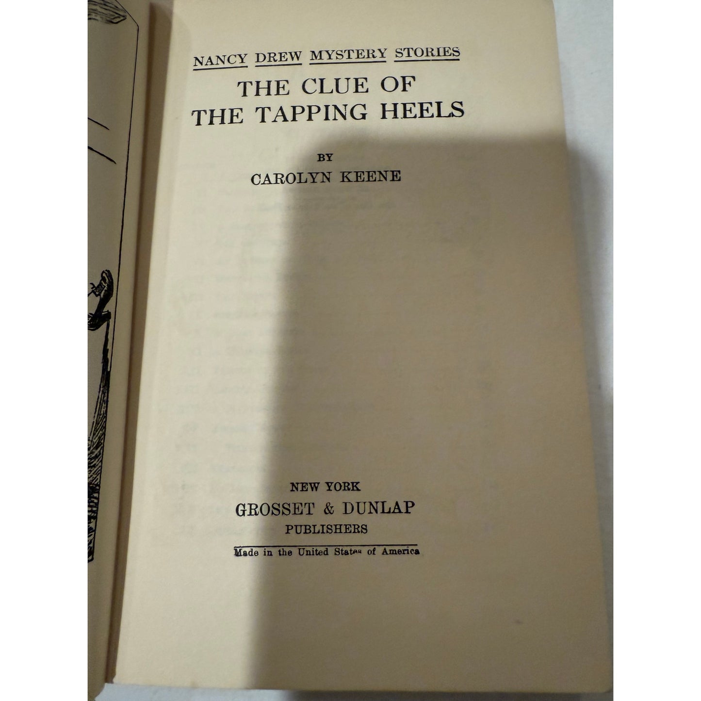 Nancy Drew - The Clue of the Tapping Heels - Blue - 1939 - Hardcover