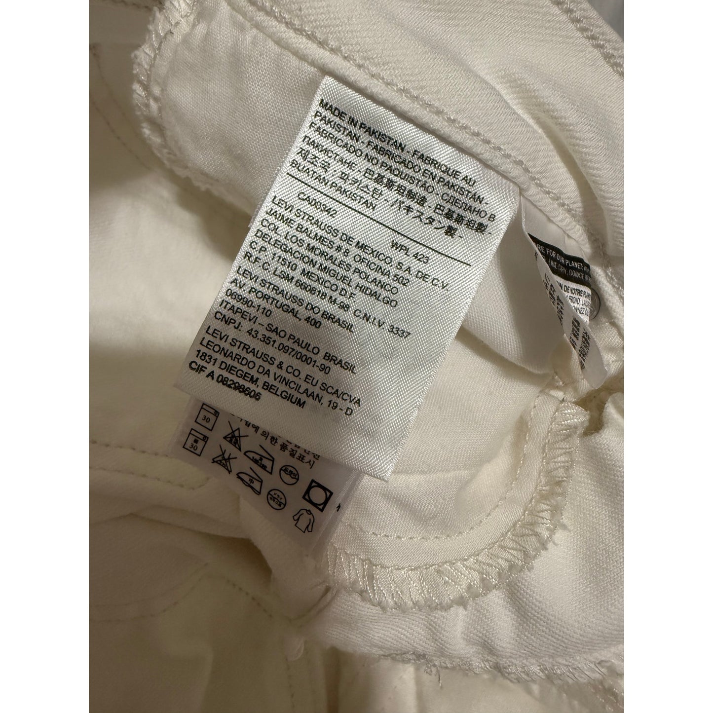 Levi's Legging White Skinny Denim Jeans Size 27