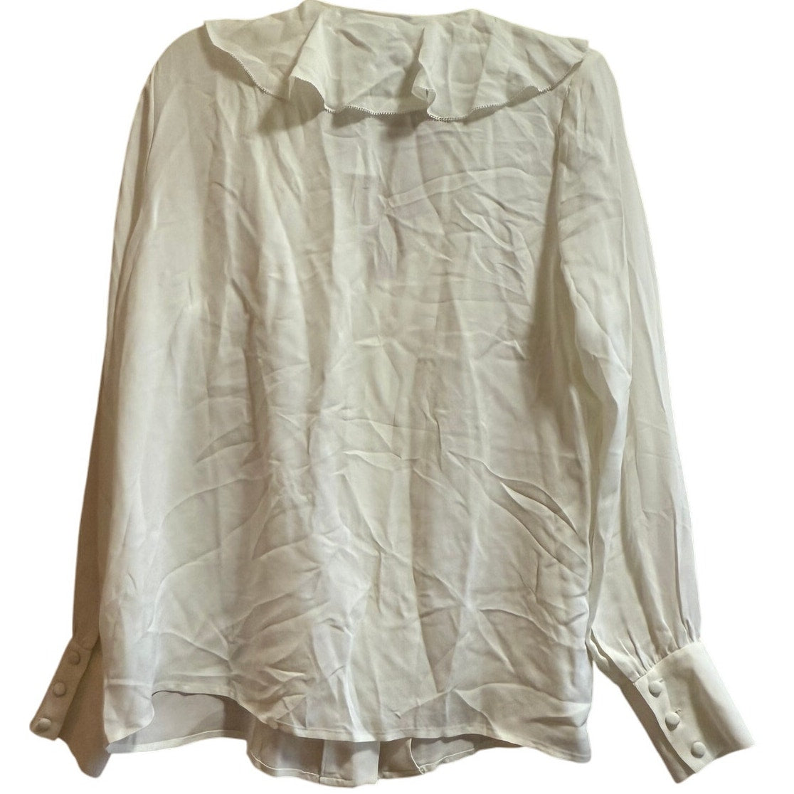 Brooks Brothers Size 8 White Sleeveless Ruffle Blouse - NWT - $298 MSRP