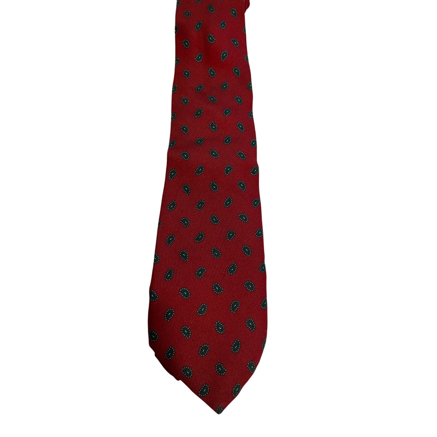 Vintage Brown & Church All Silk Red Patterned Necktie