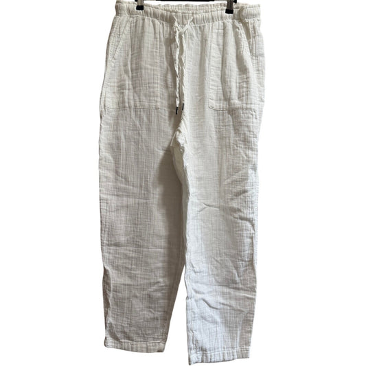 GAP Size Large White Cotton Elastic Waist Lounge Pant w/Pockets - NWT - $80 MSRP