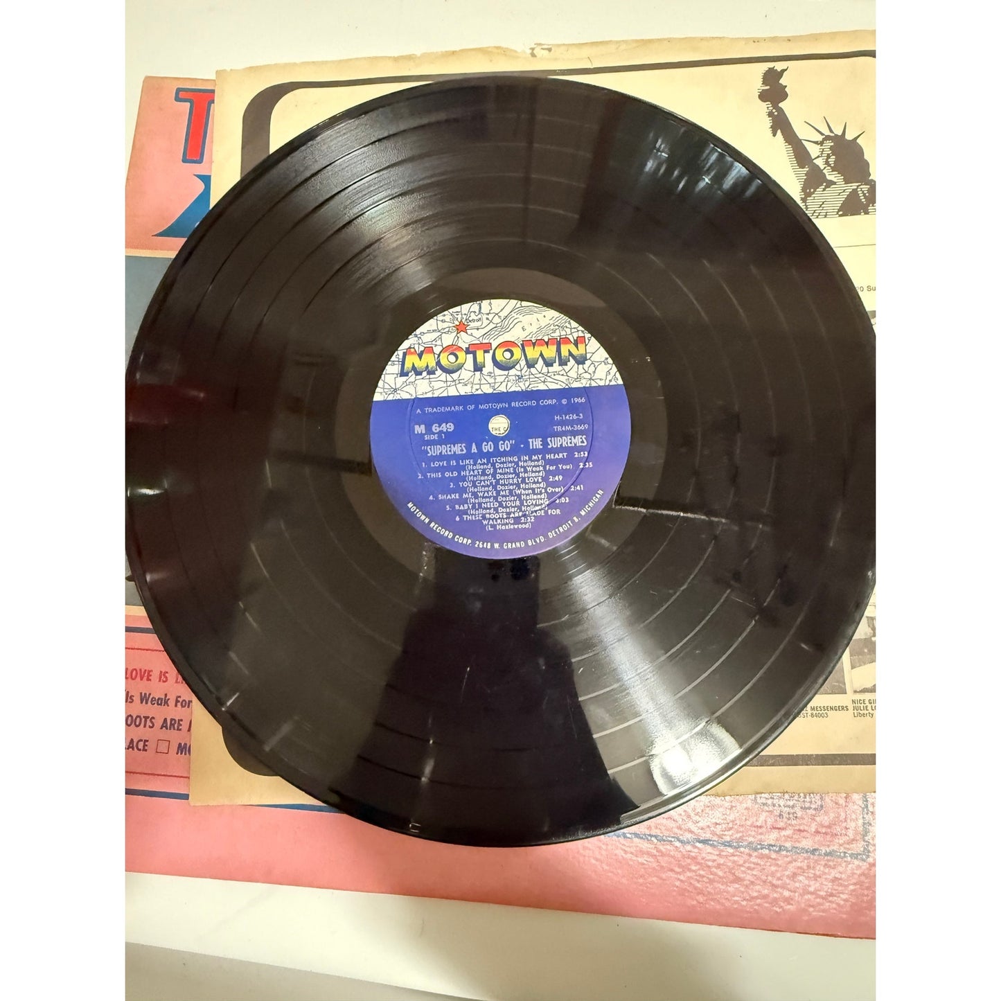 Diana Ross & The Supremes A Go Go Motown 1966 M-649 12" Vinyl Record