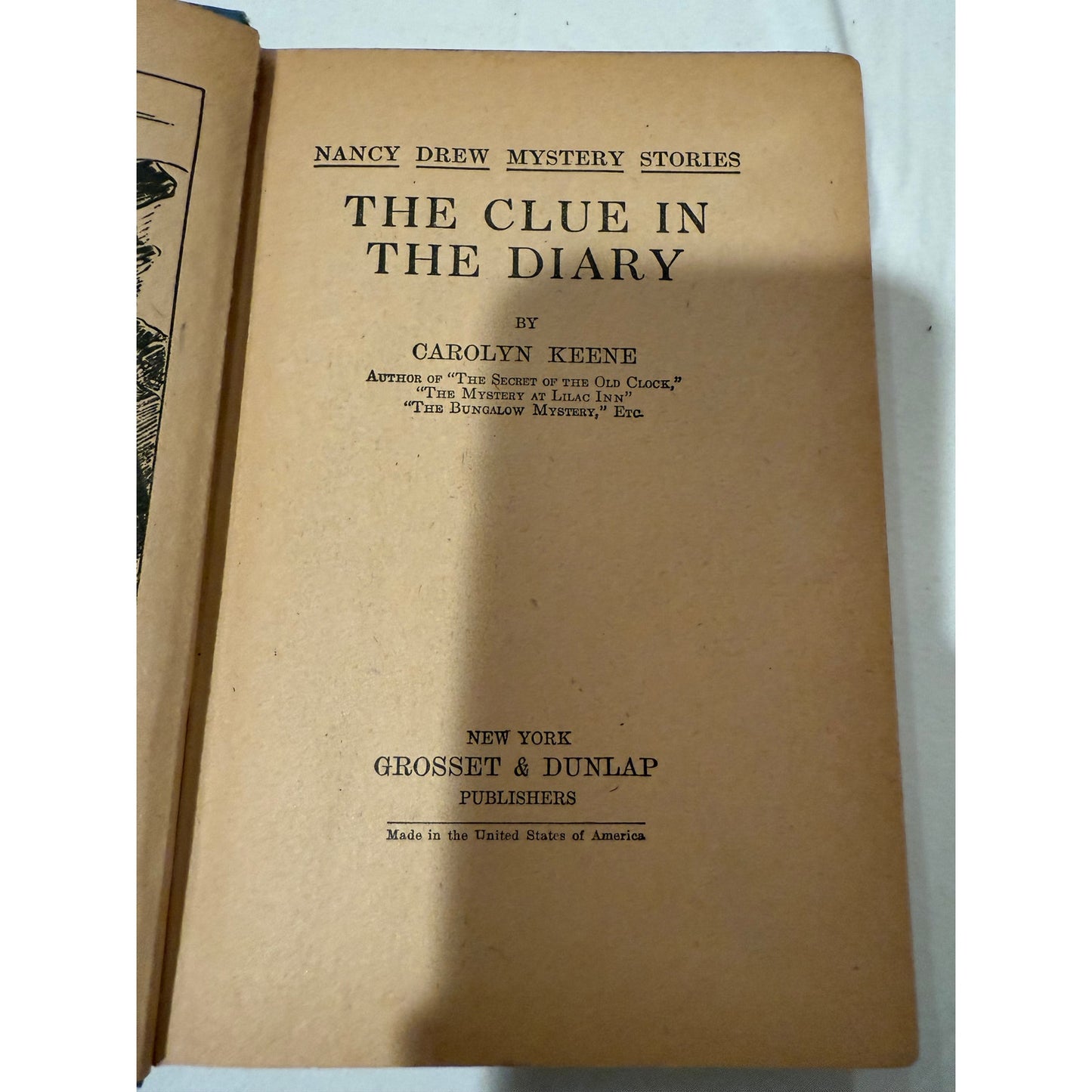 Nancy Drew - The Clue in the Diary - Blue - 1932 - Hardcover