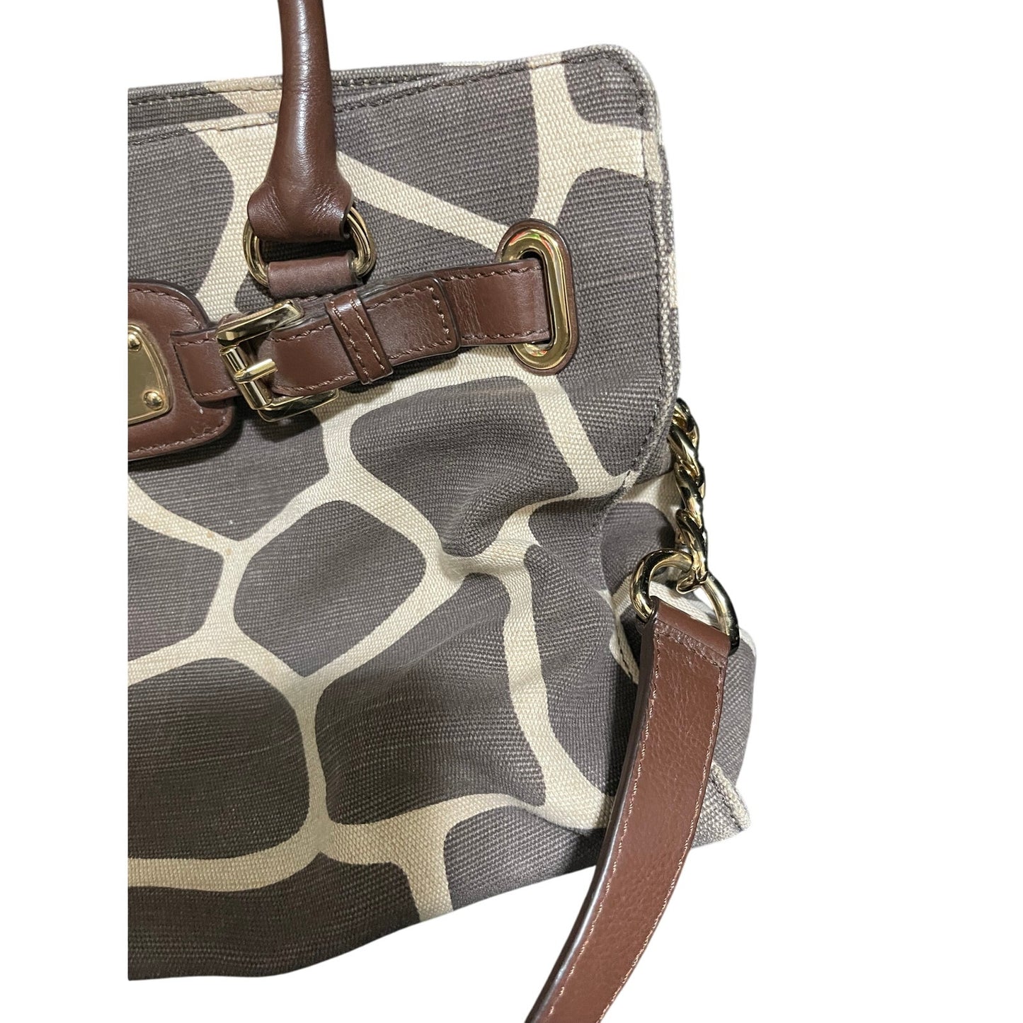 Michael Kors Hamilton Giraffe Print Shoulder Bag / Purse