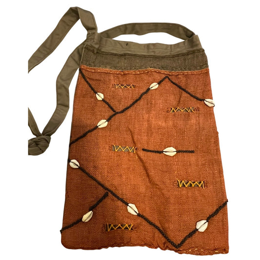 Vintage Woven Boho Shoulder Bag - Seashells - Casual