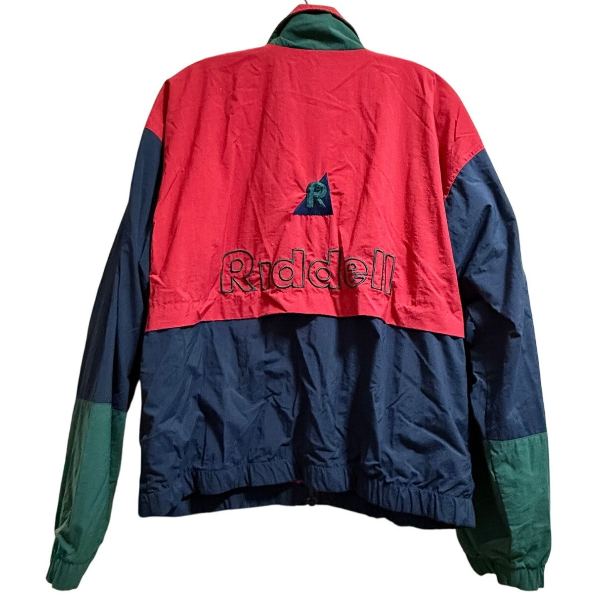 Vintage Riddell Color Block Nylon Windbreaker Jacket - Medium