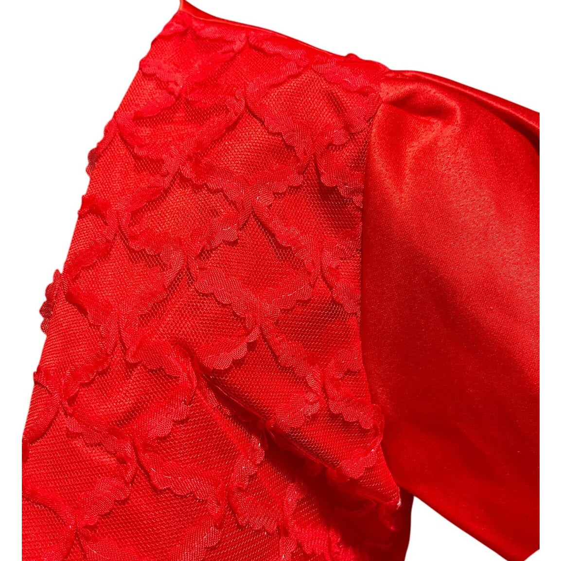 Richie House Los Angeles Red Lace & Sequin Accent Shrug - XS