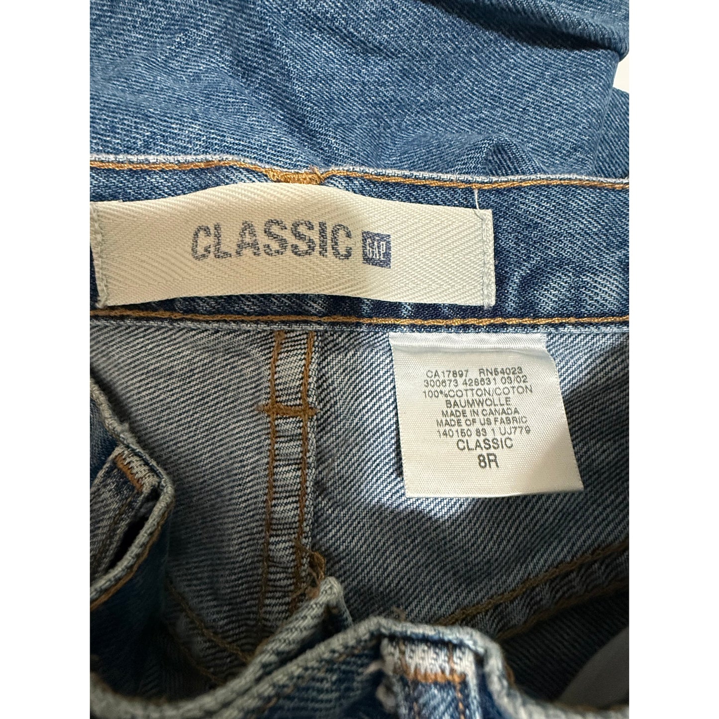 Gap Jeans Size 8R Classic Straight High Rise Medium Wash Blue Denim