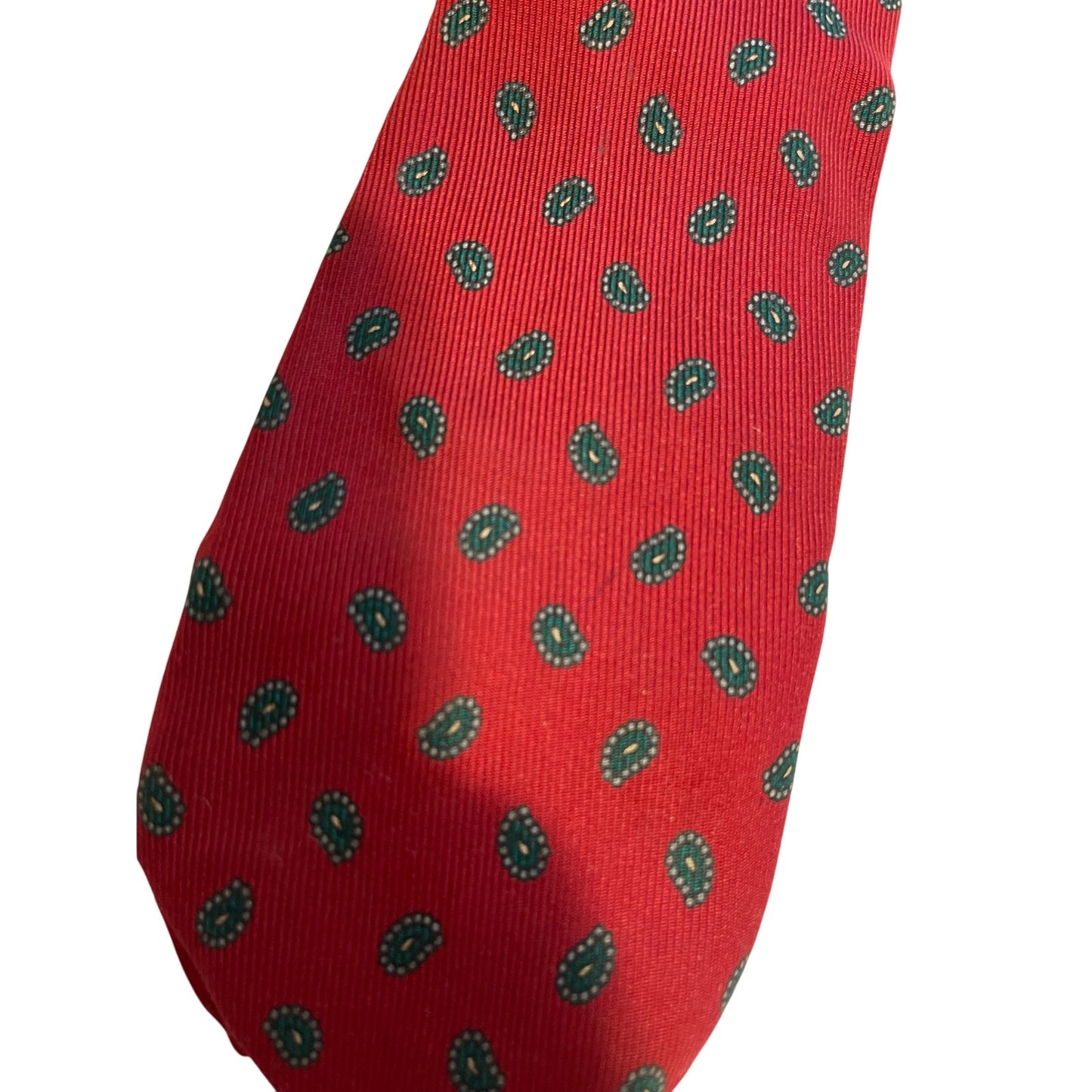 Vintage Brown & Church All Silk Red Patterned Necktie