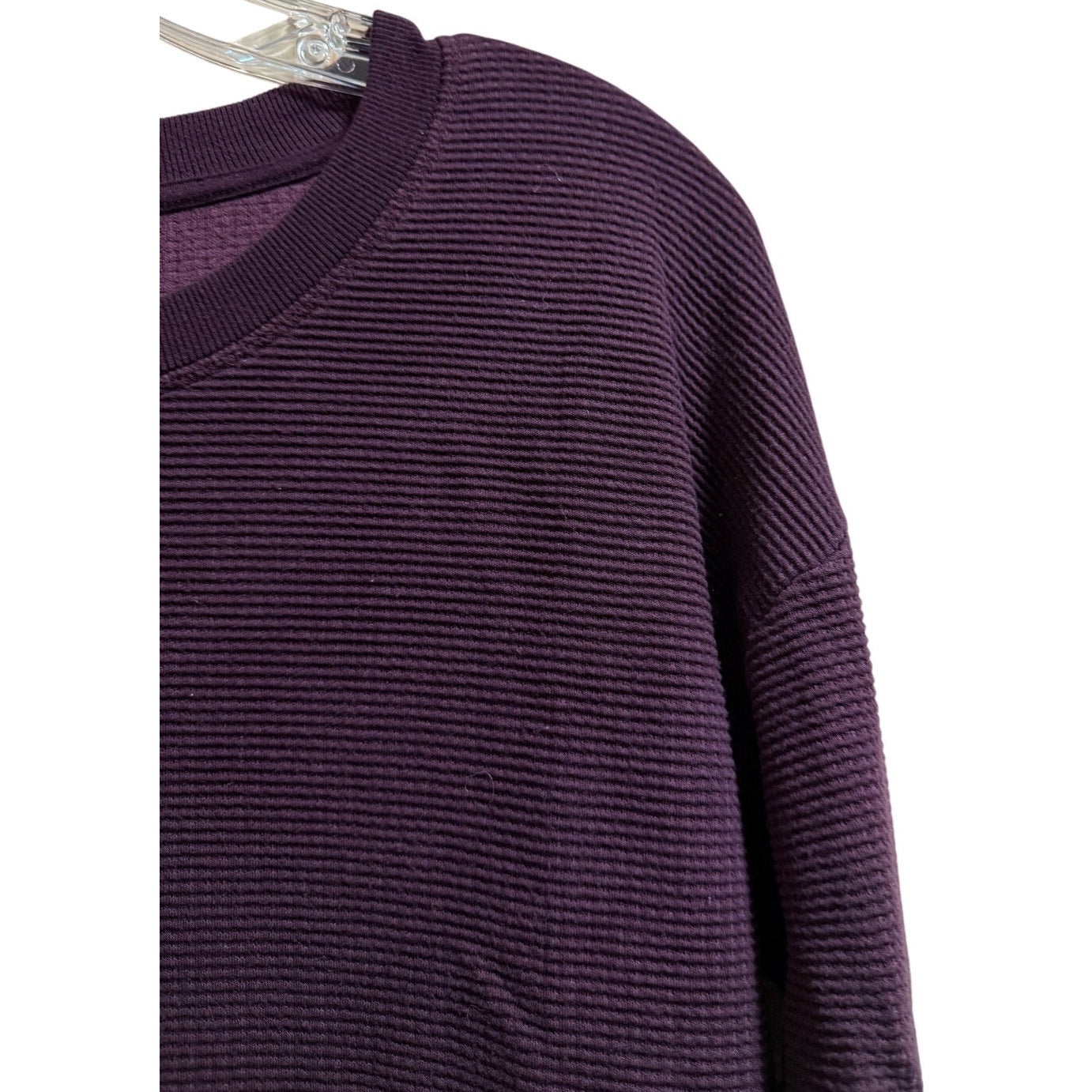 Athleta Maroon Coaster Luxe Waffle Sweatshirt - Long Sleeve - Medium