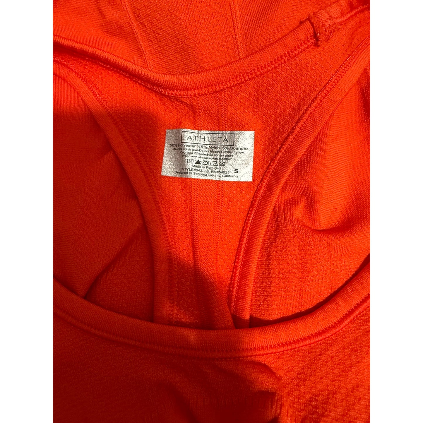 Athleta Racerback Athletic Tank Top - Size Small - Orange