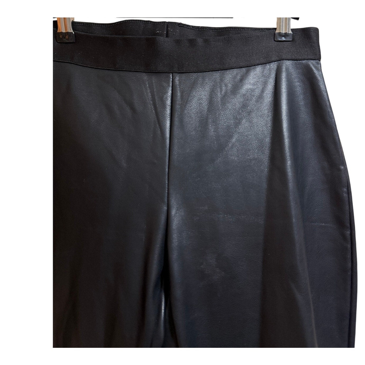 Emerson Fry Black Faux Leather Pull On Skinny Pants - Size Medium