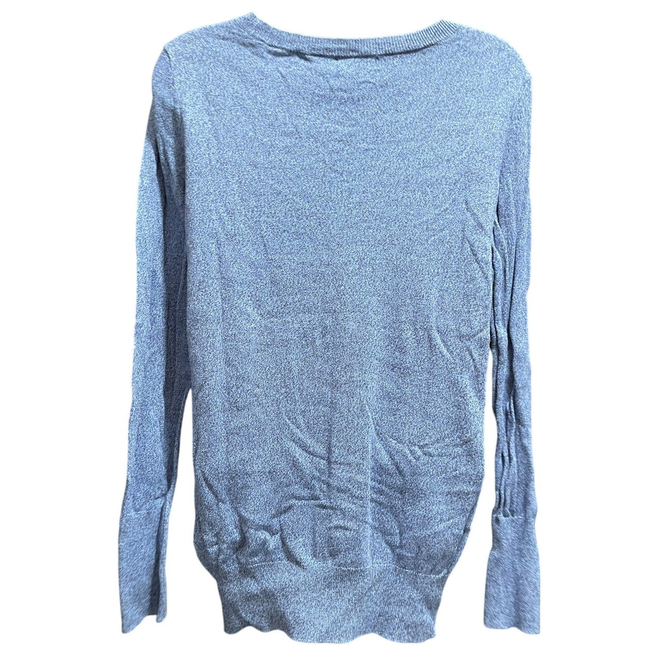 Faded Glory Size Medium Blue V-Neck Long Sleeve Sweater