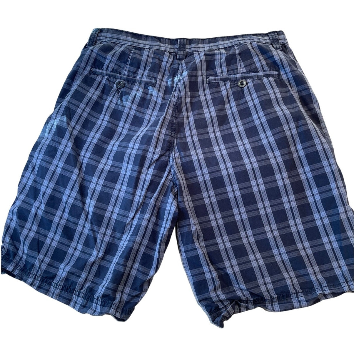 Apt 9 - Blue Plaid - Men's Size 33 - Golf Shorts - 100% Cotton