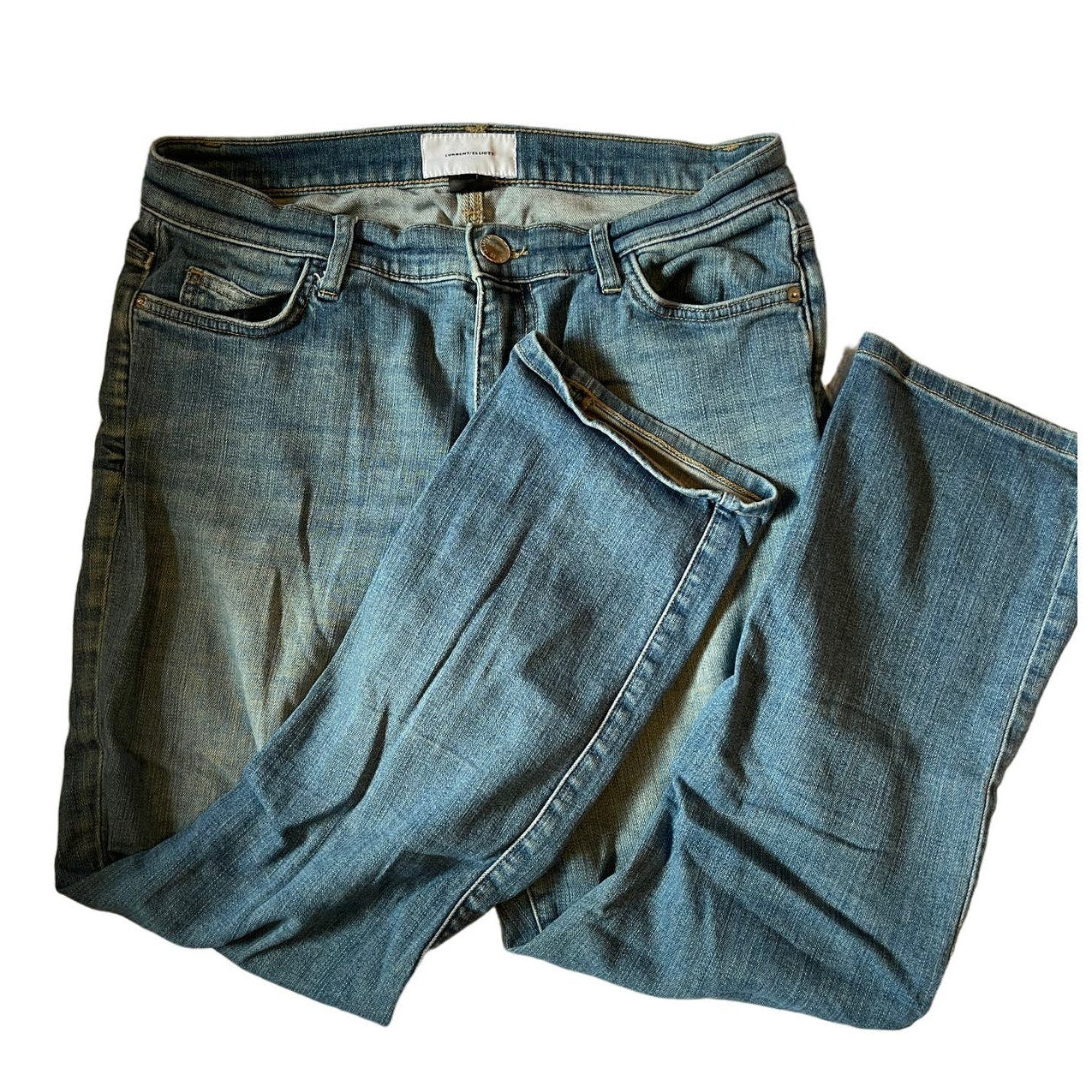 Current / Elliott Women's Size 29 Medium Wash Distressed Blue Jeans