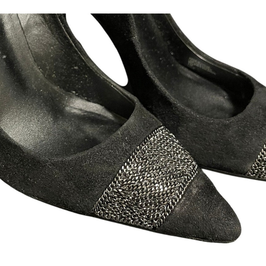 INC International Concepts Black Velvet Heels - Size 7 - NEW IN BOX