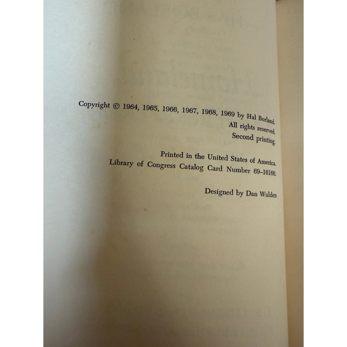 Homeland, A Report from the Country - Hal Borland - 2nd Printing 1969 Hardcover