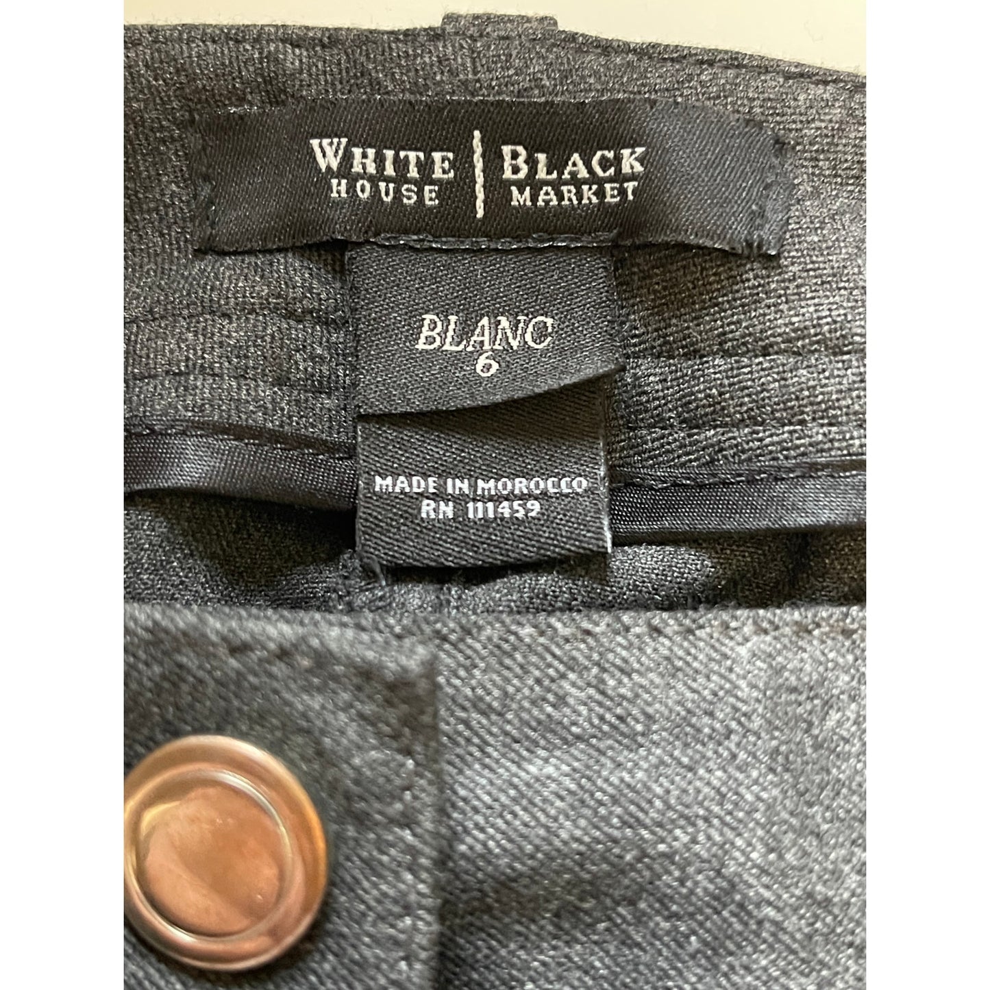 White House Black Market Dark Gray Size Blanc 6 Women's Dress Pants