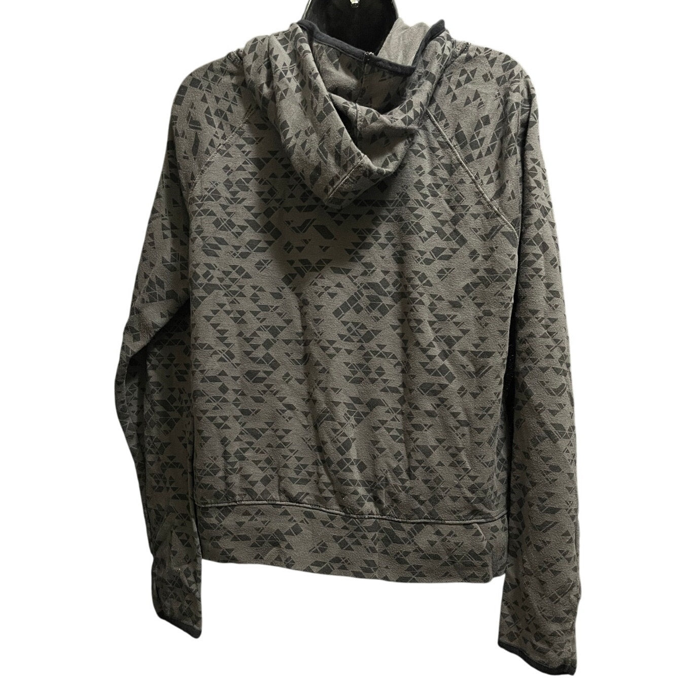 SO Authentic American Heritage Gray Black Geometric Hooded Sweatshirt - XL