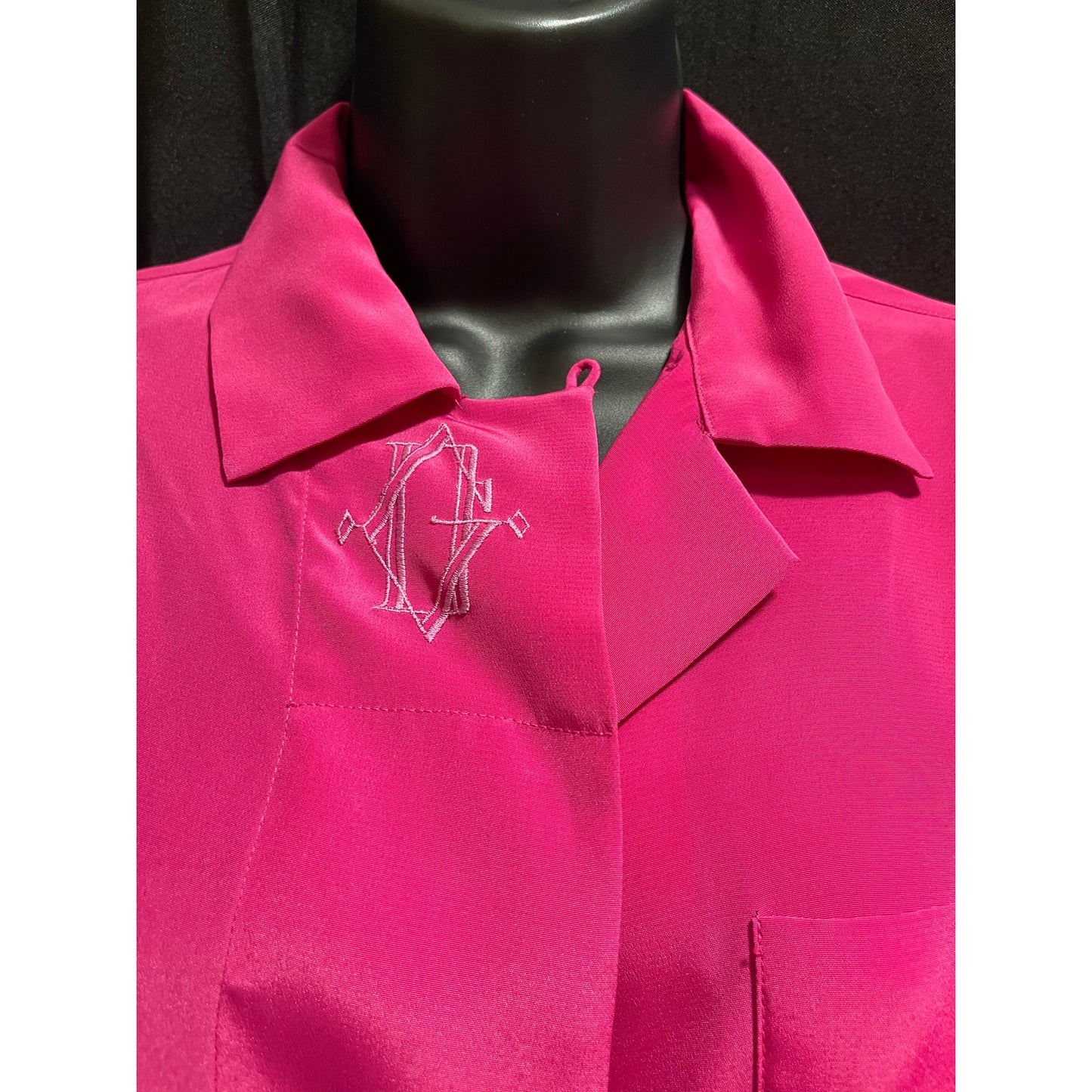 Vintage DG Blouses Pink Long Sleeve Button Up Size Small
