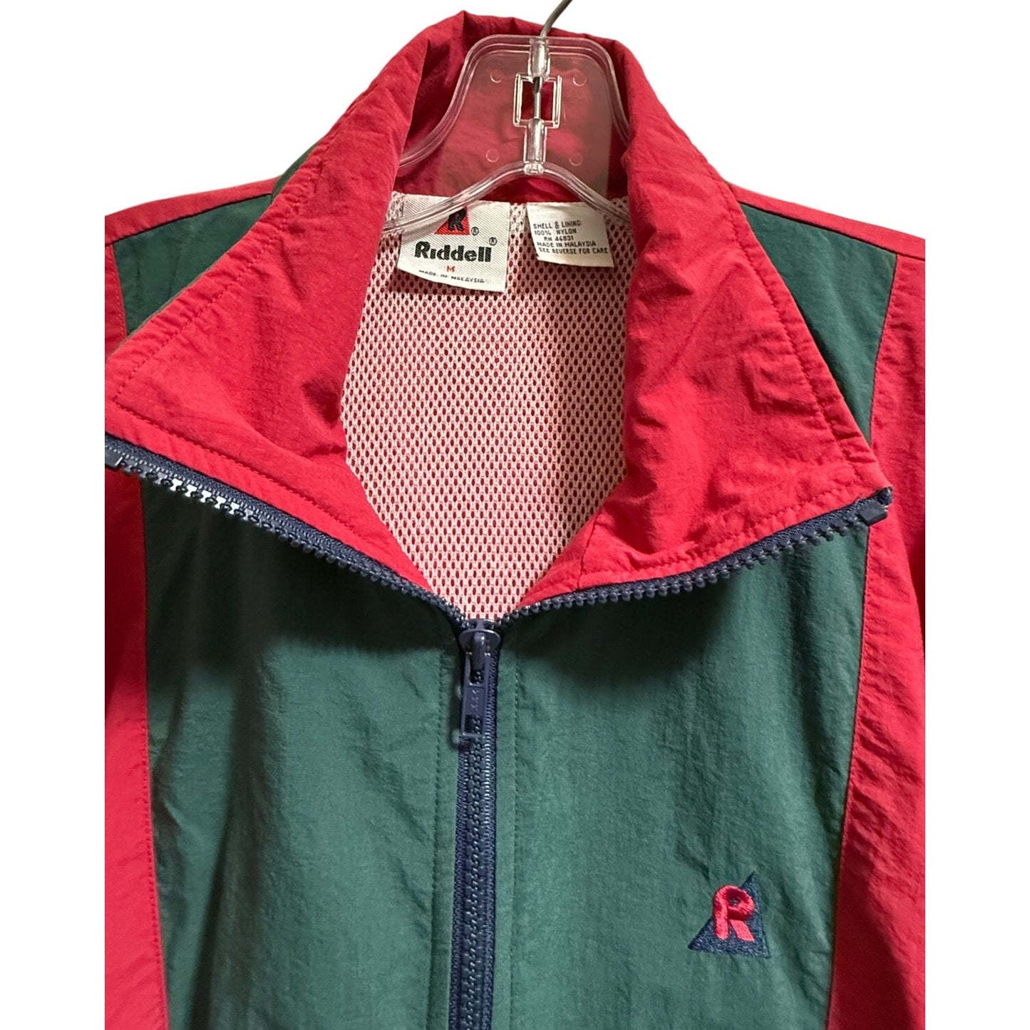 Vintage Riddell Color Block Nylon Windbreaker Jacket - Medium
