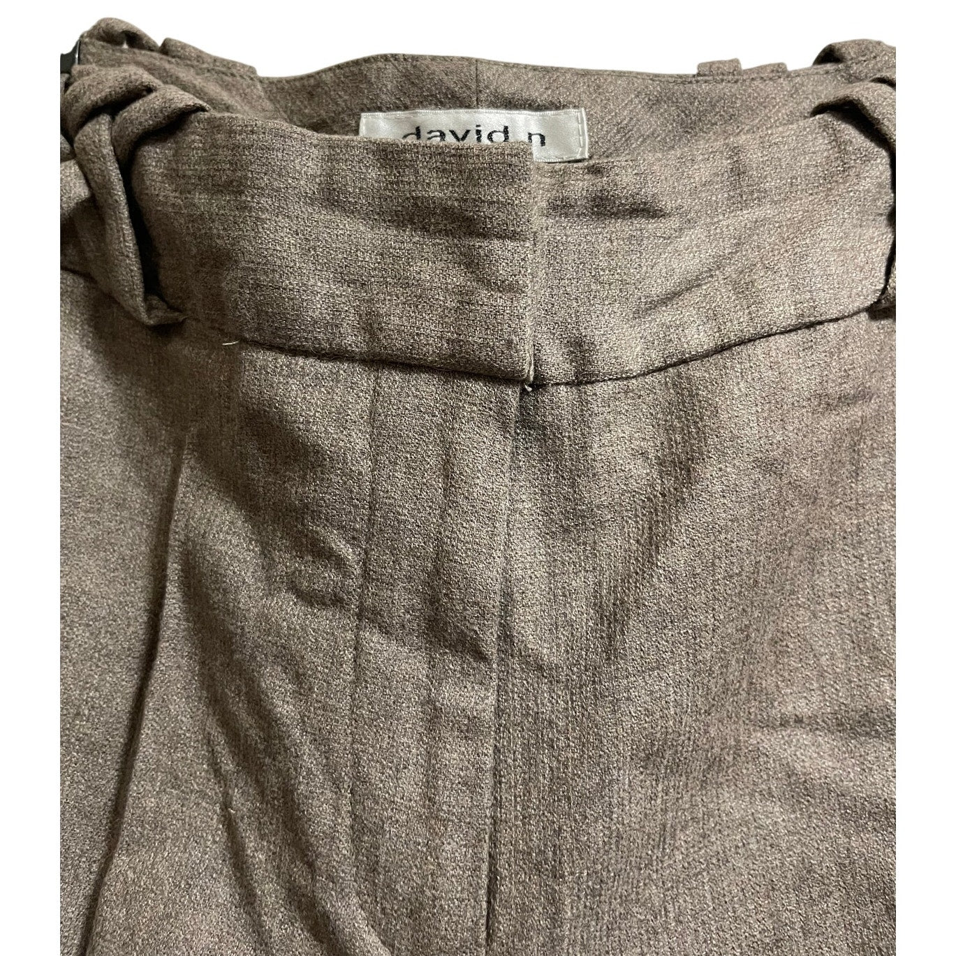 Vintage 90s David N. Wool Slacks - Size 6 - Y2K - Khaki / Tan