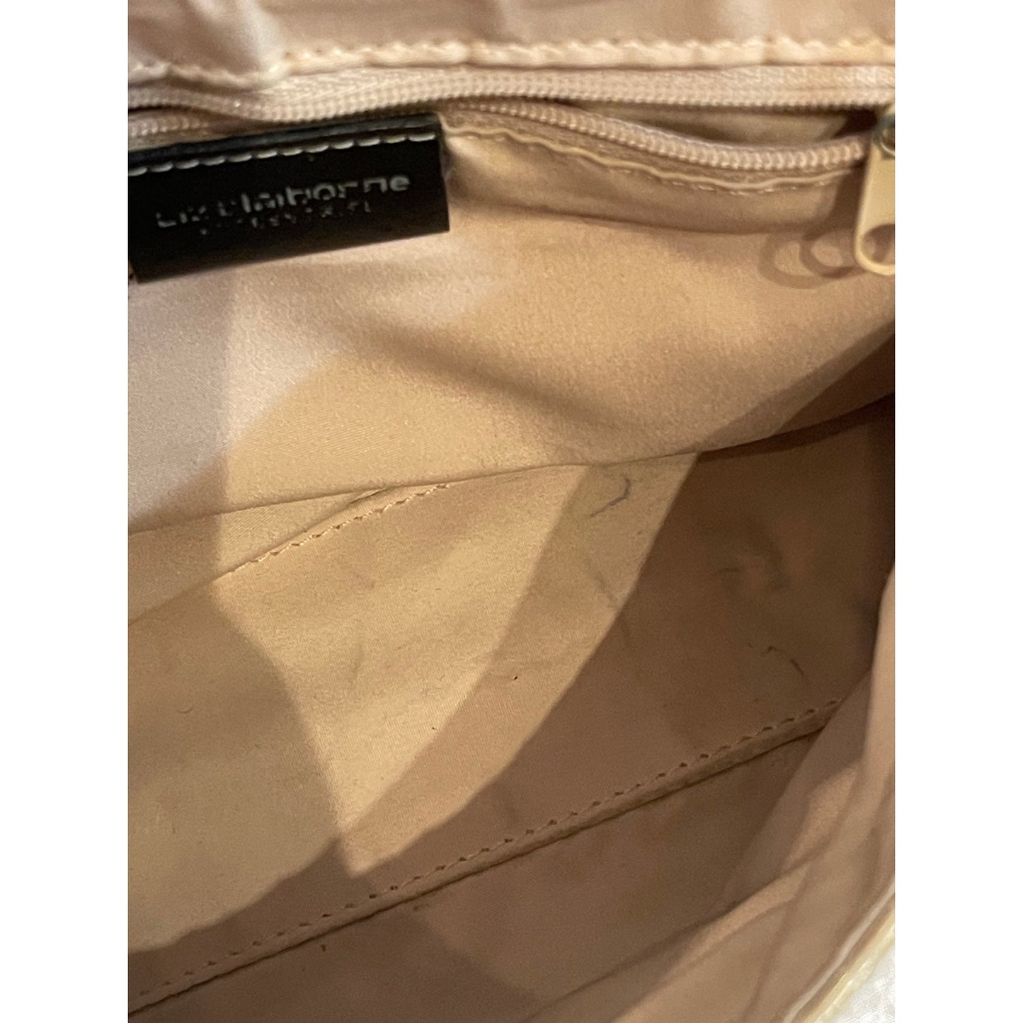 Liz Claiborne Small Off-White Faux Crocodile Skin Shoulder Purse Y2K