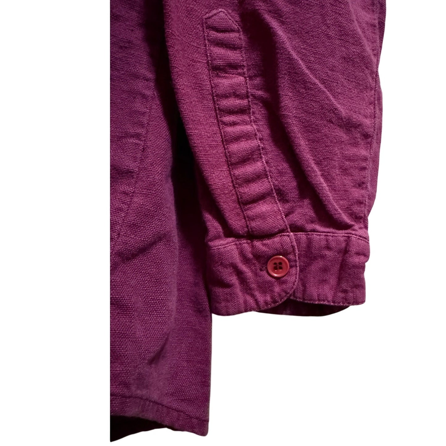 Vintage ACA Joe Military Style Maroon Button Up - Long Sleeve - Medium
