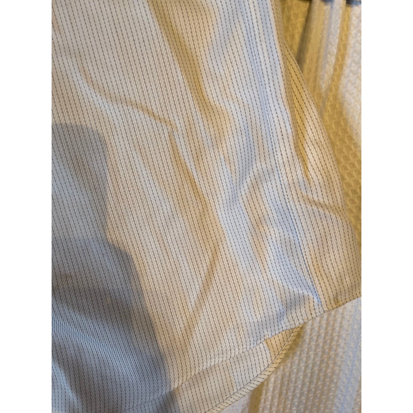 Grant Thomas 16 1/2 - 32/33 Long Sleeve White Gray/Black Stripe Dress Shirt