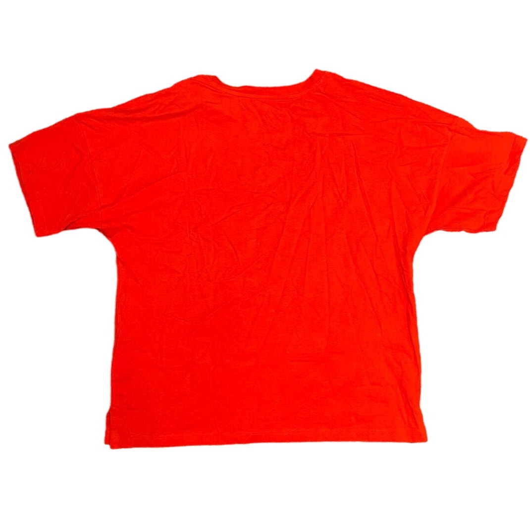 NWT Grace Atwood The Drop Orange Drop Shoulder Tee With Side Slits Size Medium