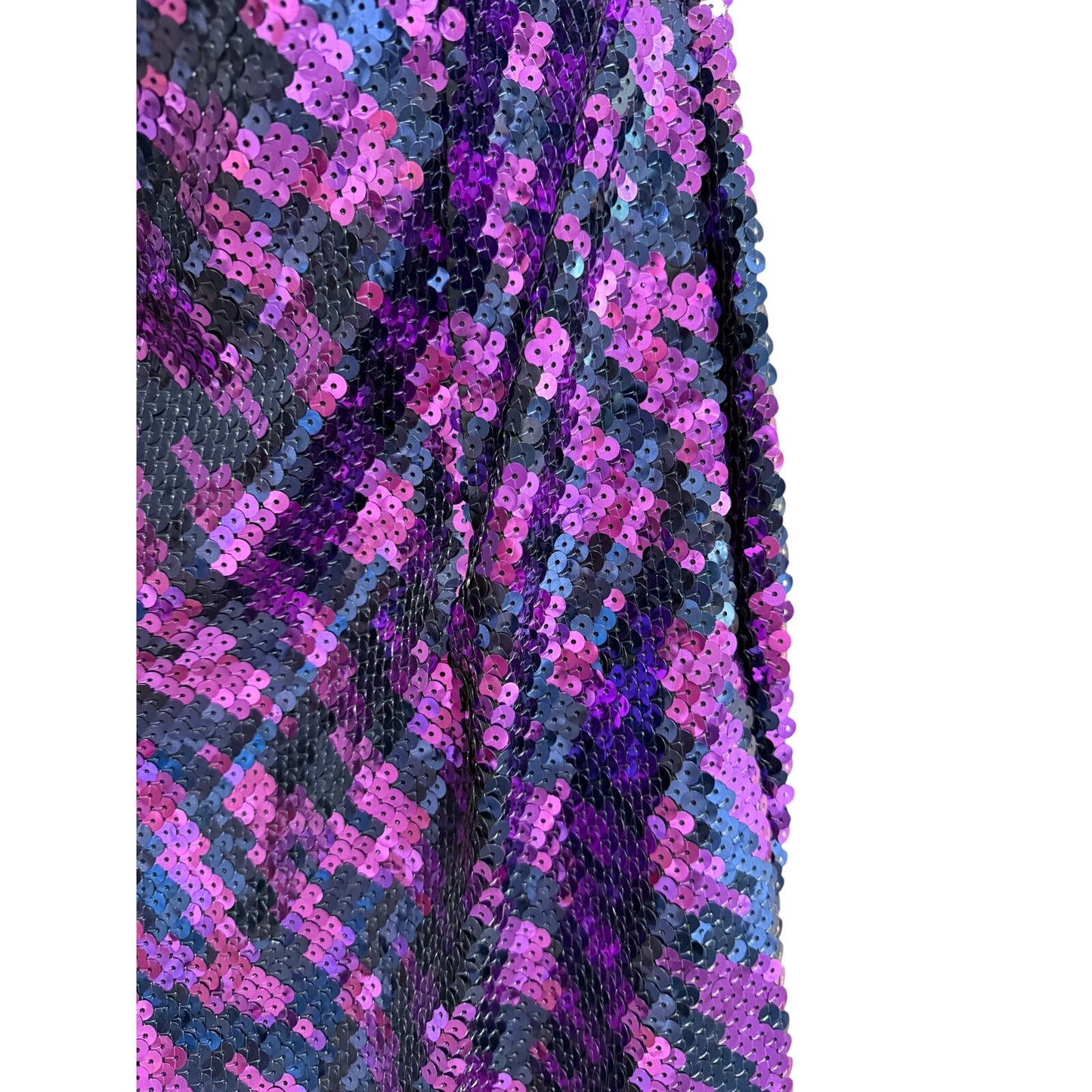 Alyce Designs Size 10 Purple & Black Sequined Sleeveless Dress