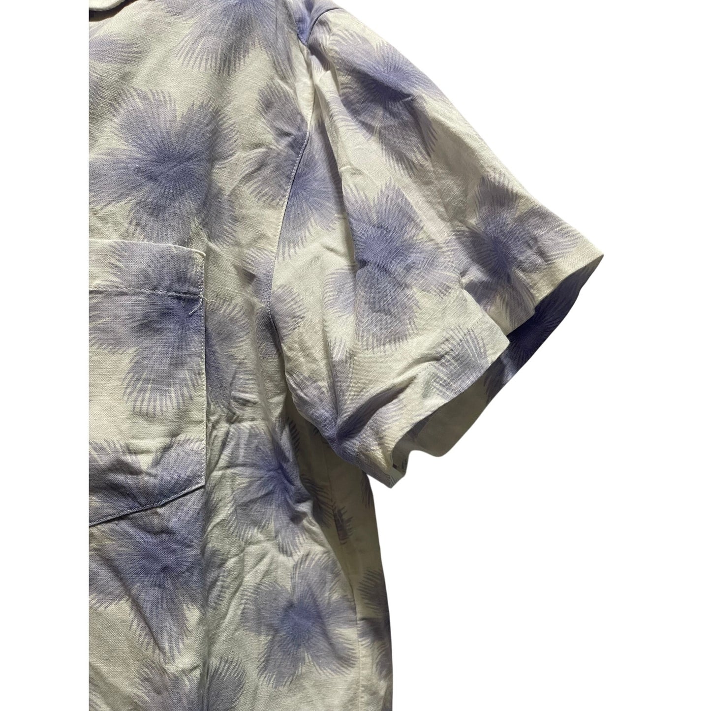 Levi's White & Purple Floral Shirt - Cropped Button Up - Size Large