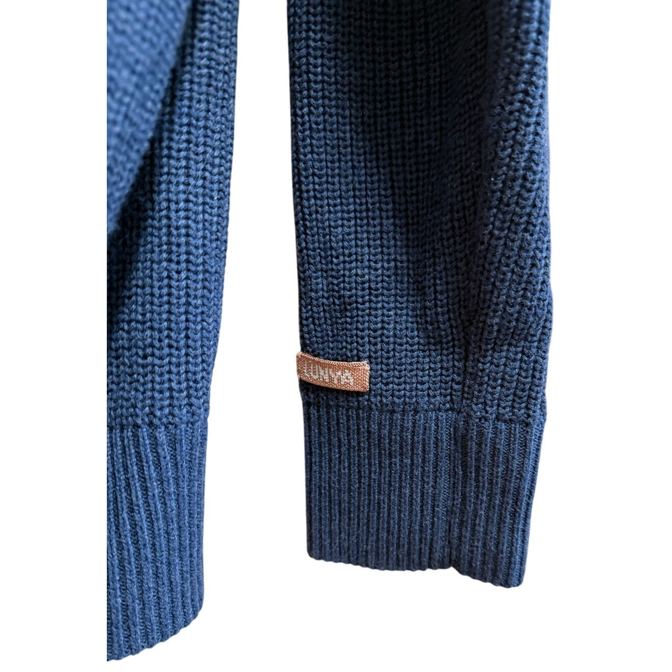 Lunya Small Dark Navy Blue Cozy Cotton Silk Button Front Knit Cardigan - NWT