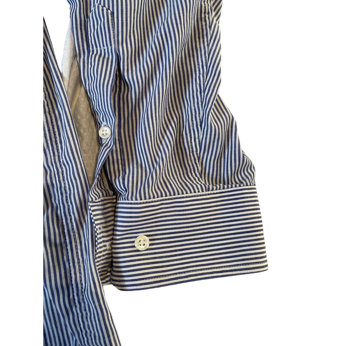 Vintage Croft & Barrow Broadcloth Wrinkle Resistant Striped Shirt Mens 18 1/2 36