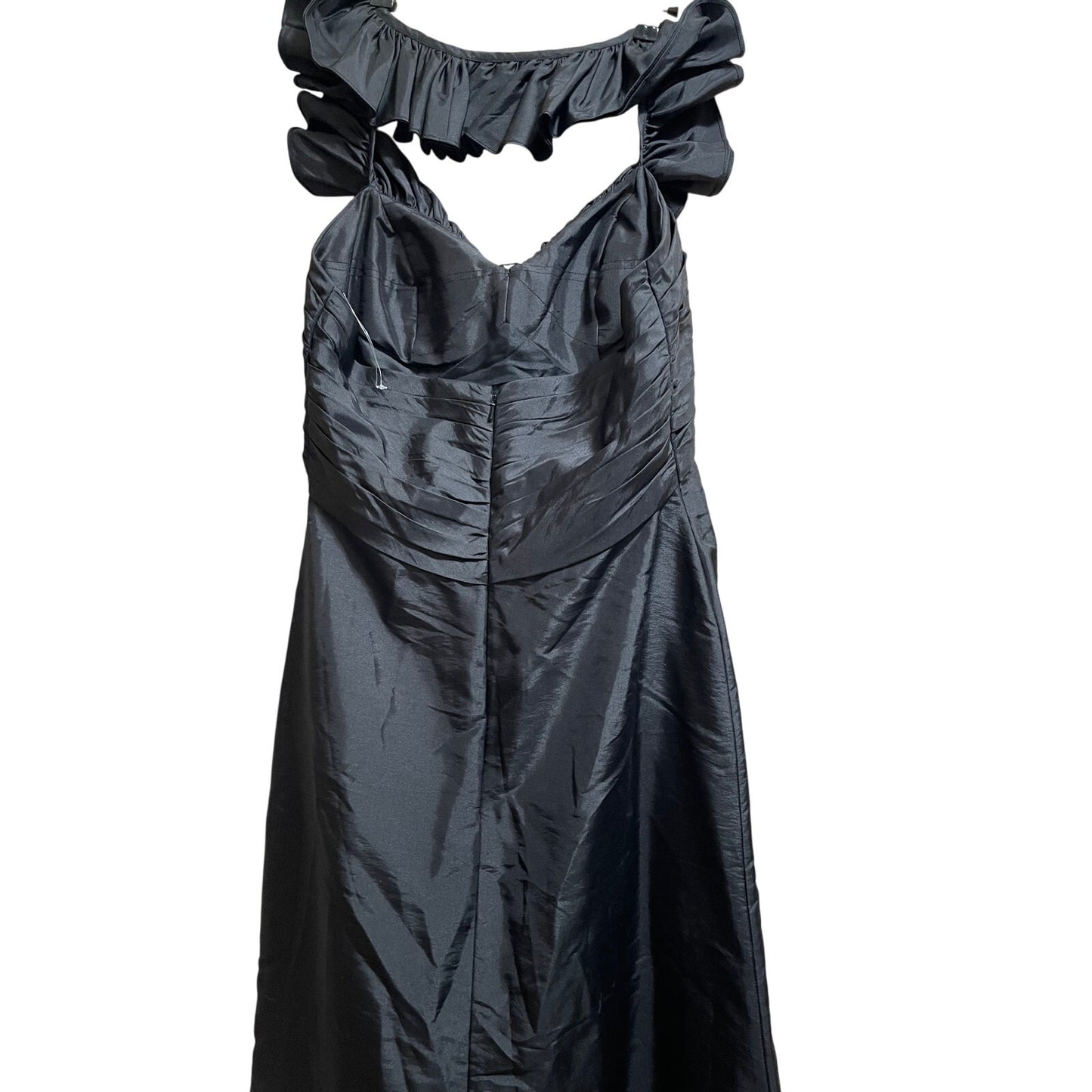 NWT Bill Levkoff Black Asymmetrical Ruffle Gown Size 10 MSRP $245