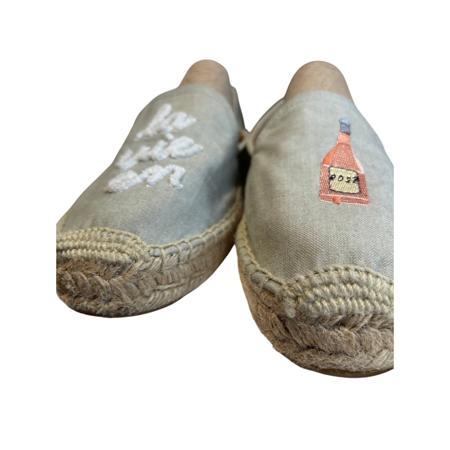 Soludos Womens Size 9 La Vie En Rosé Embroidered Smoking Slippers