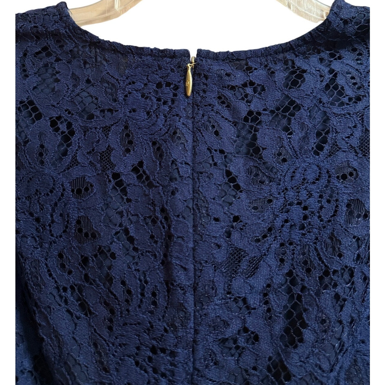 Draper James Navy Blue Lace Midi Dress - 3/4 Sleeve - Size 6 - NWT $195 MSRP