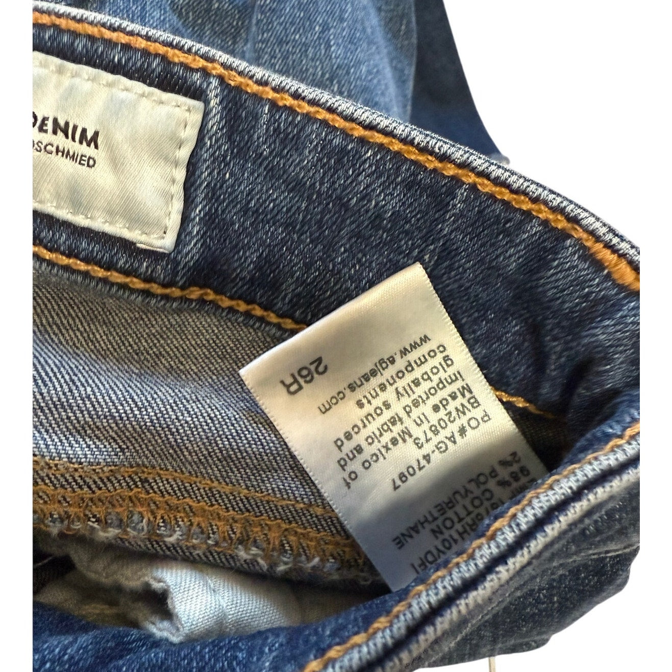 Adriano Goldschmid Mari High Rise Slim Straight Dark Wash Denim Jeans - Size 26