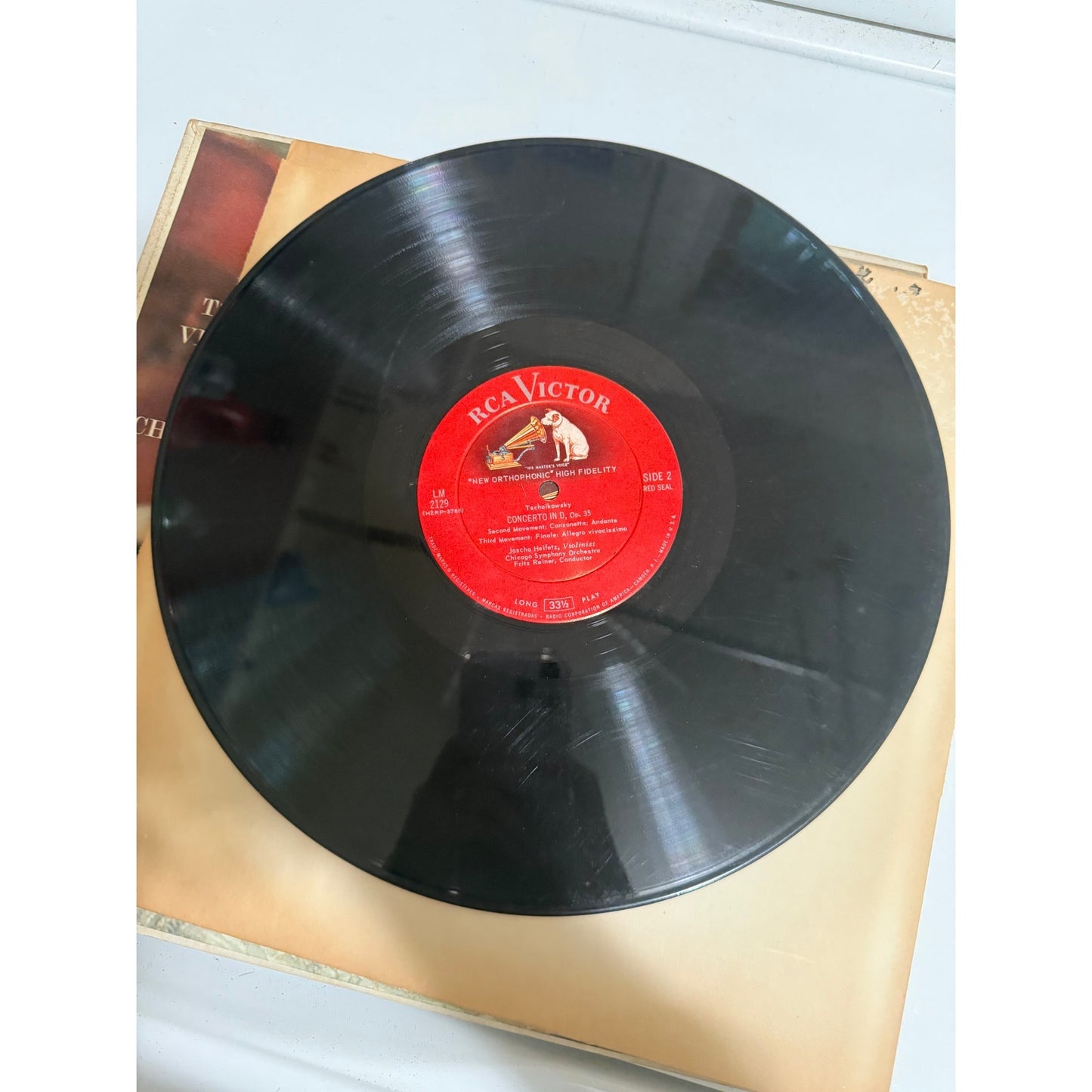 Heifetz Tschaikovsky Violen Concerto 1968 RCA LM-2129 LP 12" Vinyl VG+