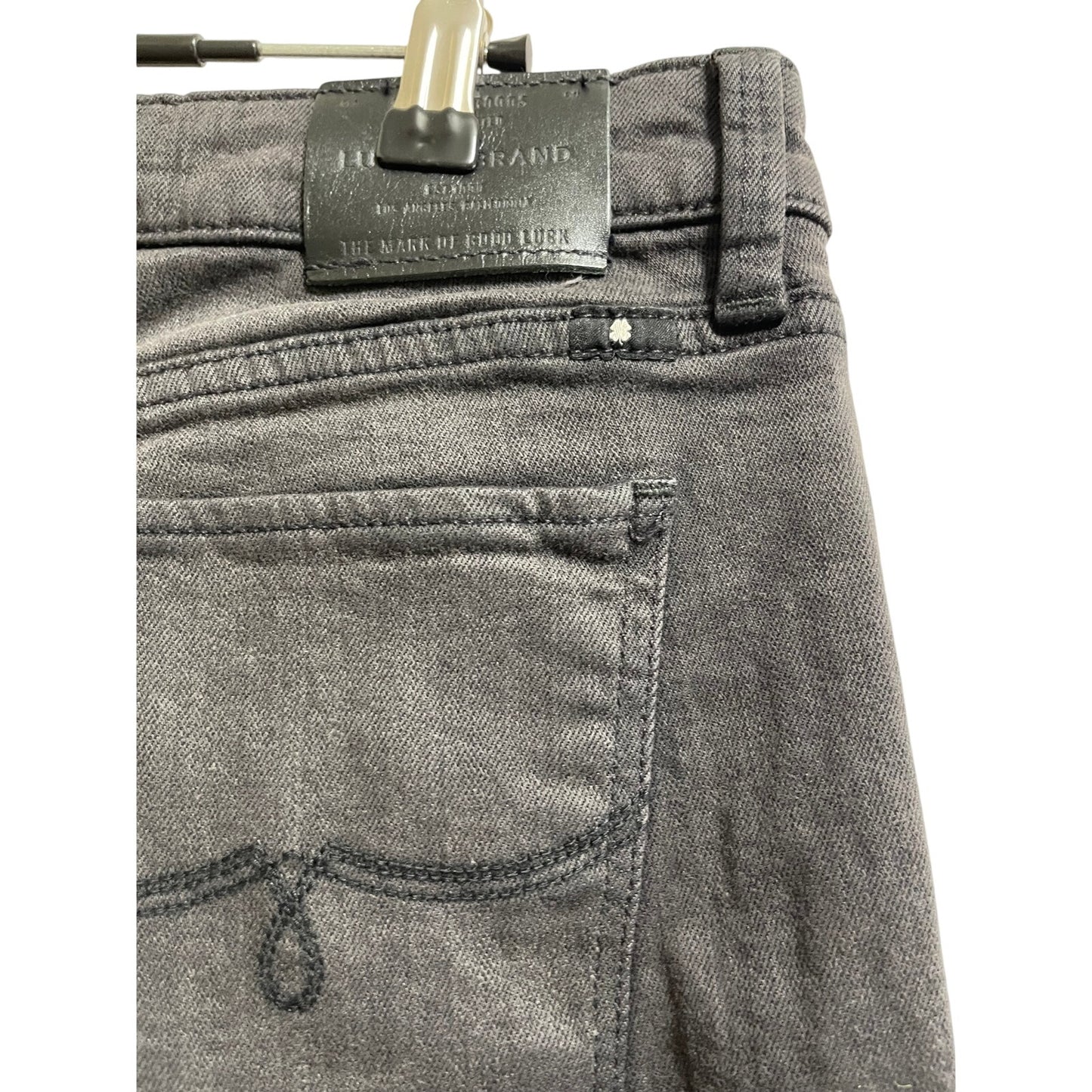 NWT Lucky Brand Dark Gray Ankle Fray Jeans Size 29