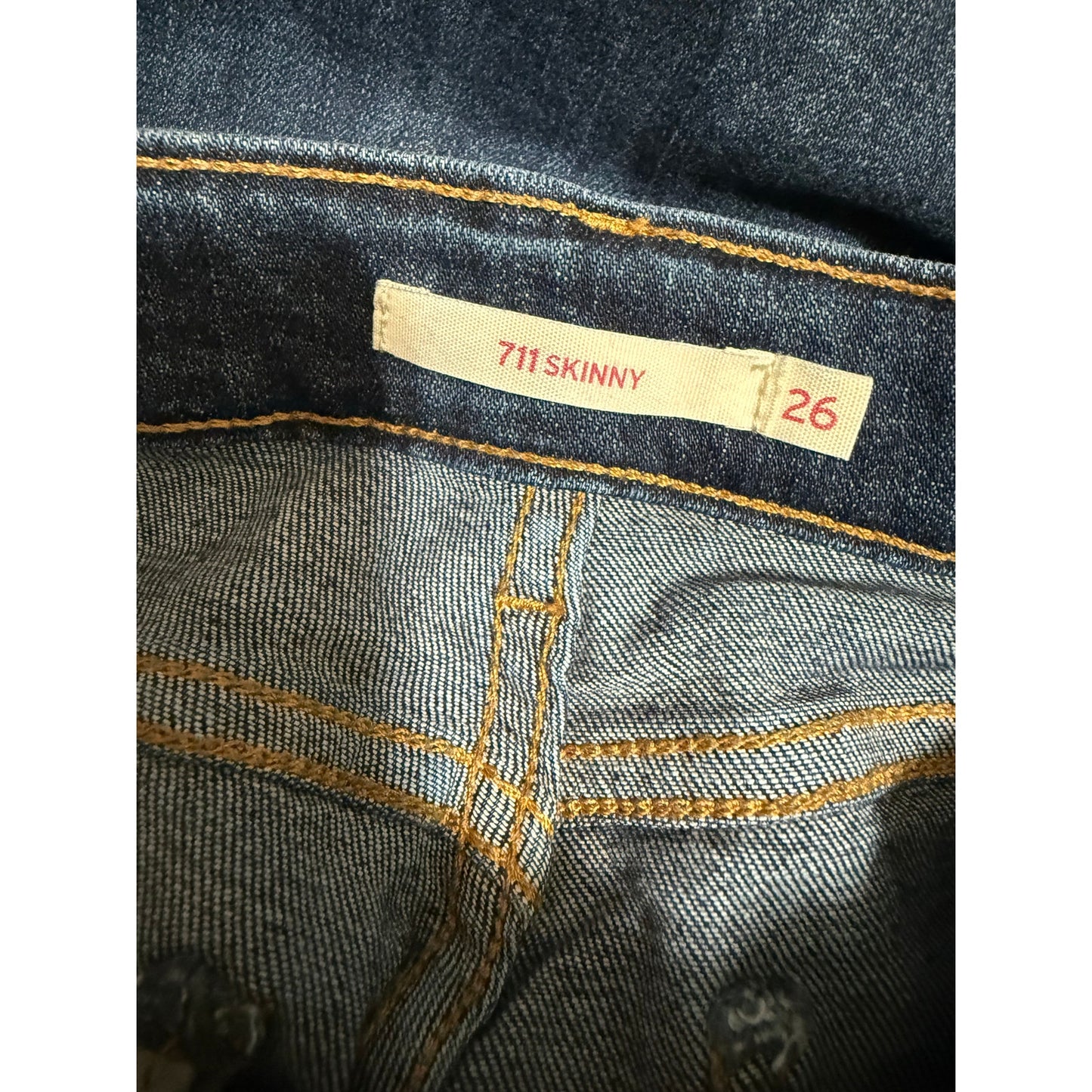 Levi's 711 Skinny Distressed Denim Jeans - Size 25