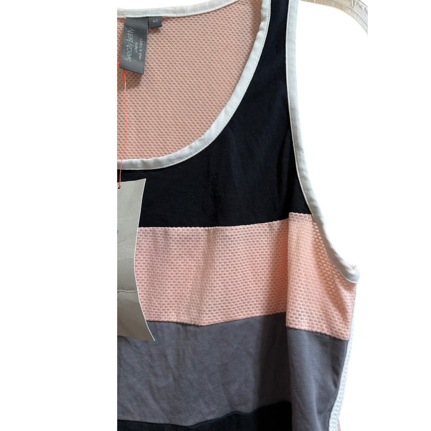 Sweaty Betty Morgan Workout Vest - NWT - Black & Pink - Medium