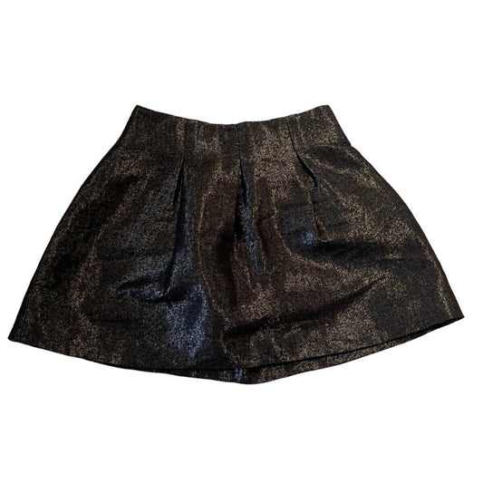 Theory- Women's  Size 4 - Black Shiny Mini Skirt