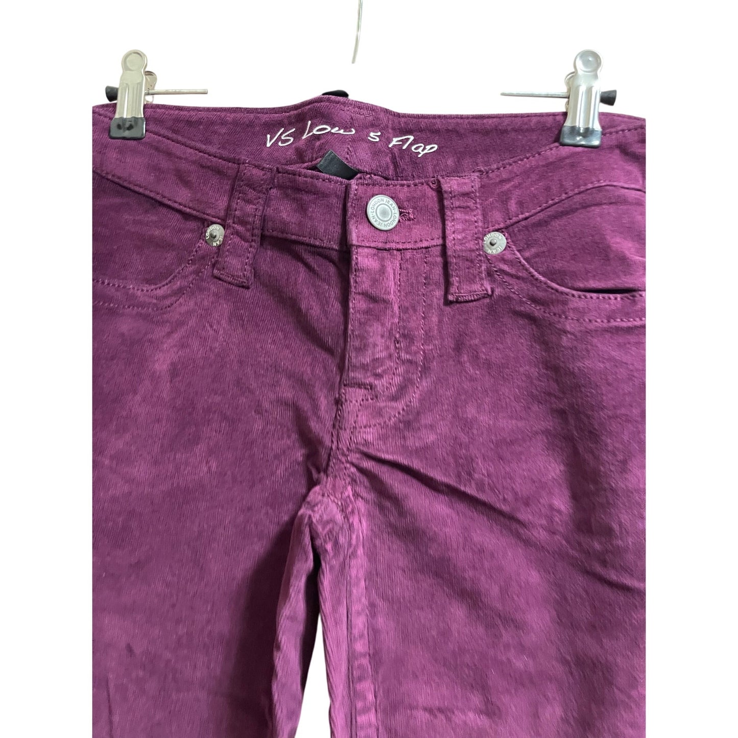 Victoria's Secret Plum Bootcut Low Rise Fine Gauge Corduroy Pants - Size 2