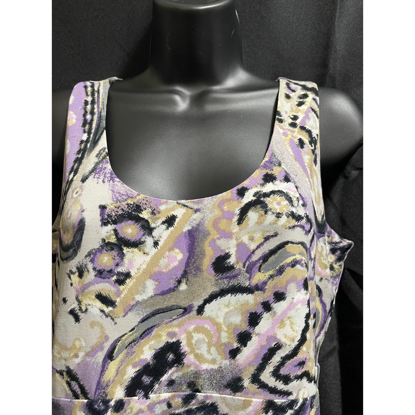 Michael by Michael Kors Purple Abstract Print Sleeveless Dress - Size XS