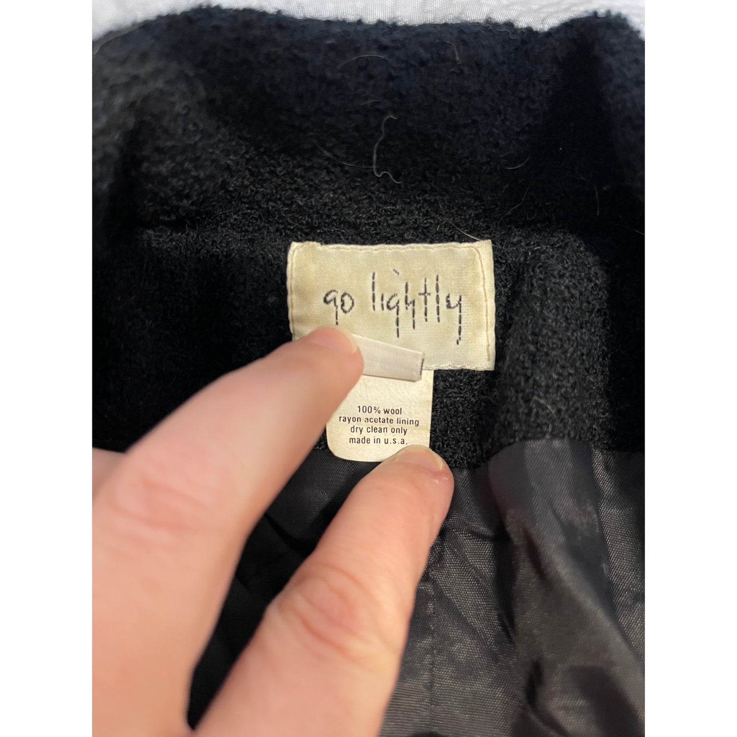 Vintage Go Lightly 100% Wool Jacket - Lined - Double Button - Pockets - Medium
