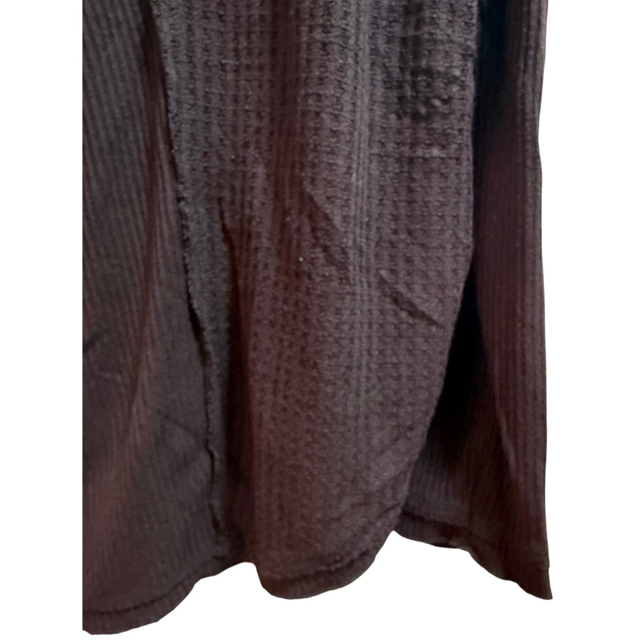Free People Brown Long Sleeve Ribbed Knit Blouse - Size Medium - Boho Indie