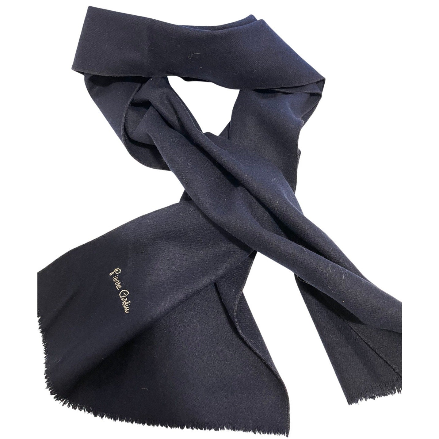 Vintage Pierre Cardin Dark Navy Blue Men's Scarf